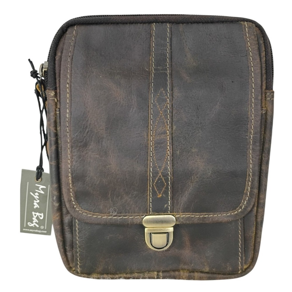 MYRA BAG ADANTE Leather & Hairon Bag 6" x 7.5" S-6548